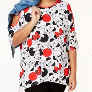 Minne Mouse Cold Shoulder top